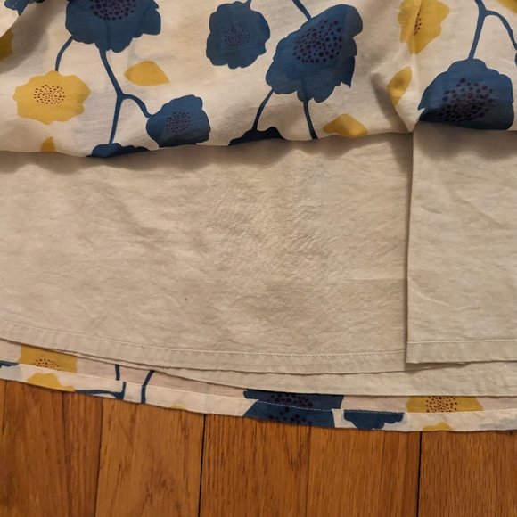 Fossil Patterned Skirt Blue and Yellow - Picture 5 of 7